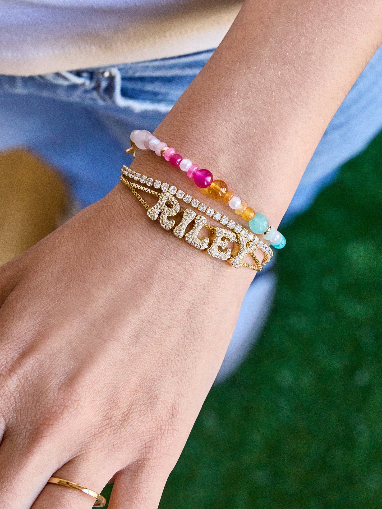 Bracciale con strass - Personalizzabile