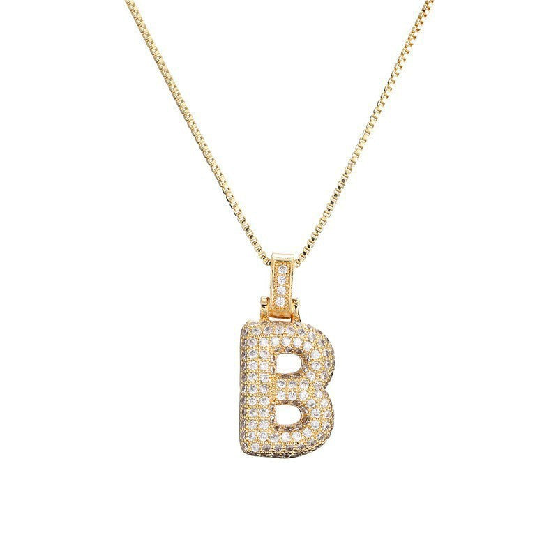 Collier Lettre Initiale – Pavé de Diamants