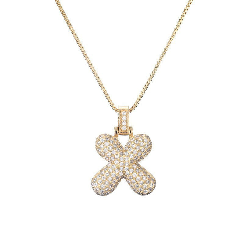 Collier Lettre Initiale – Pavé de Diamants