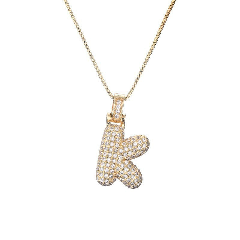 Collier Lettre Initiale – Pavé de Diamants