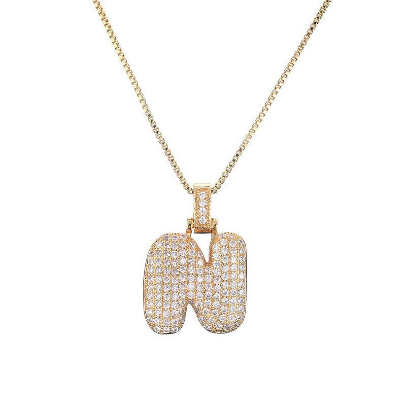 Collier Lettre Initiale – Pavé de Diamants