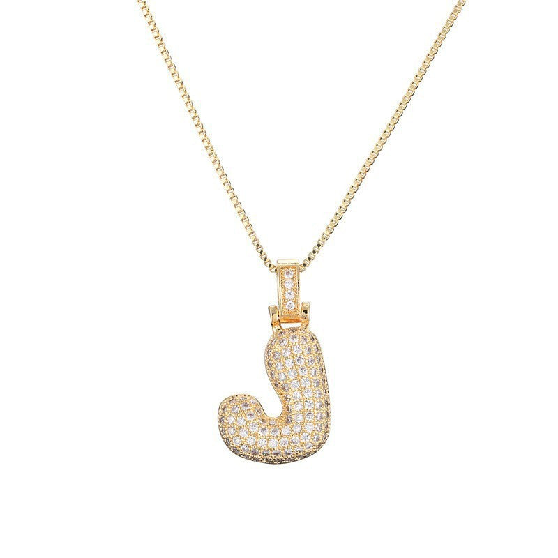 Collier Lettre Initiale – Pavé de Diamants