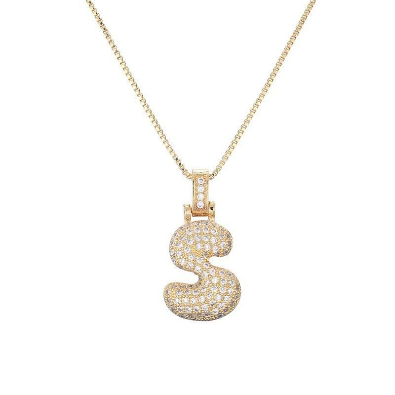Collier Lettre Initiale – Pavé de Diamants