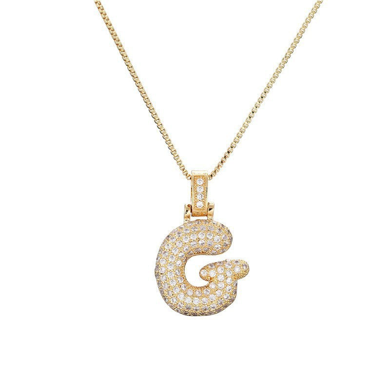 Collier Lettre Initiale – Pavé de Diamants