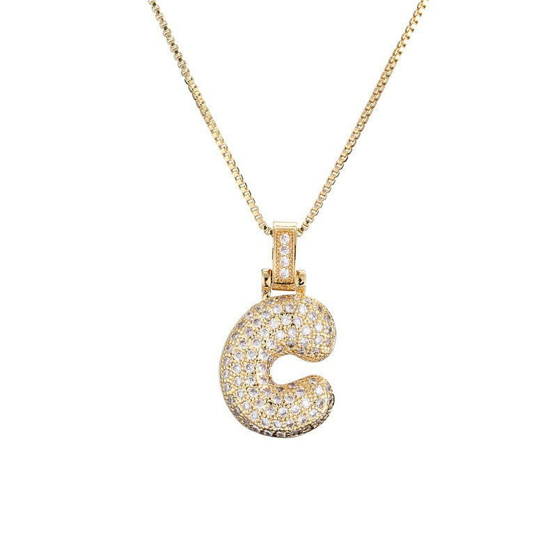 Collier Lettre Initiale – Pavé de Diamants
