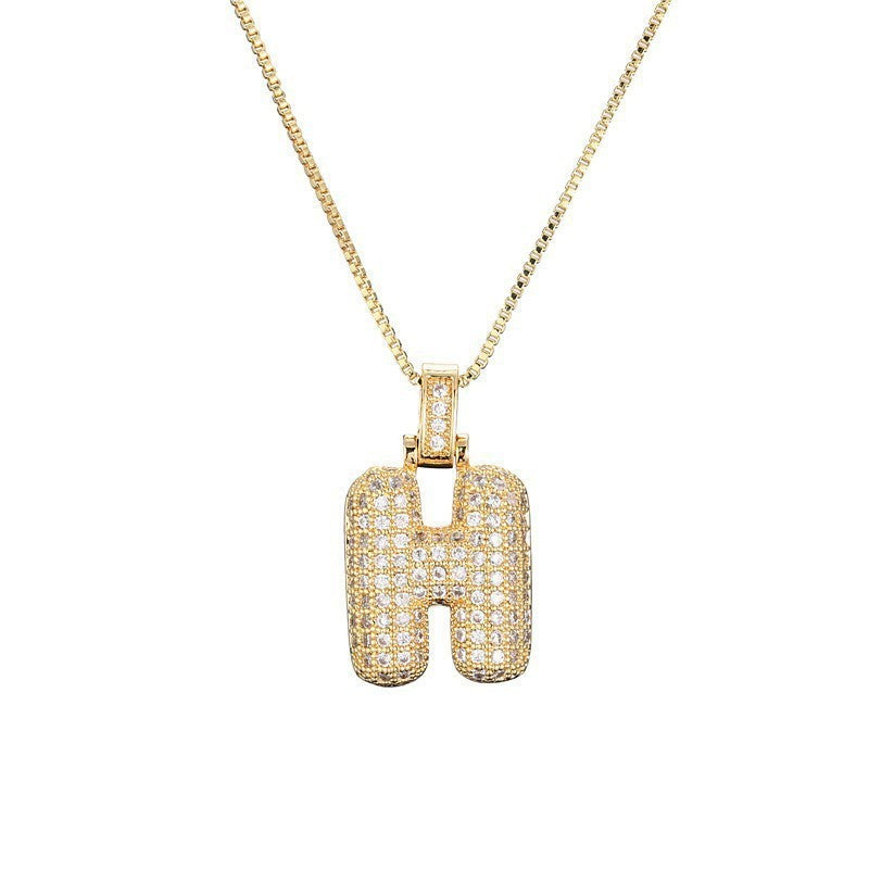 Collier Lettre Initiale – Pavé de Diamants