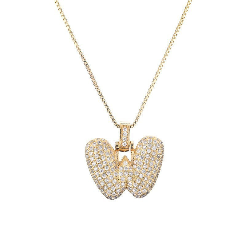 Collier Lettre Initiale – Pavé de Diamants