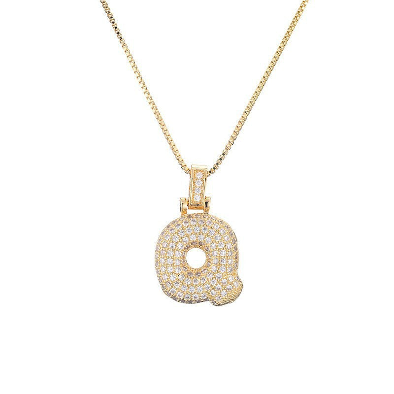 Collier Lettre Initiale – Pavé de Diamants