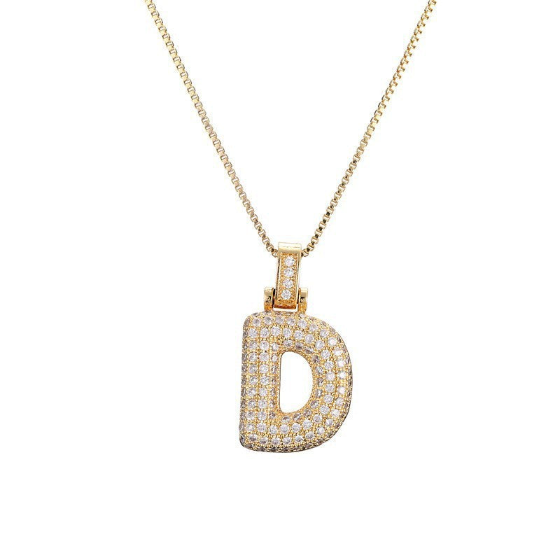 Collier Lettre Initiale – Pavé de Diamants