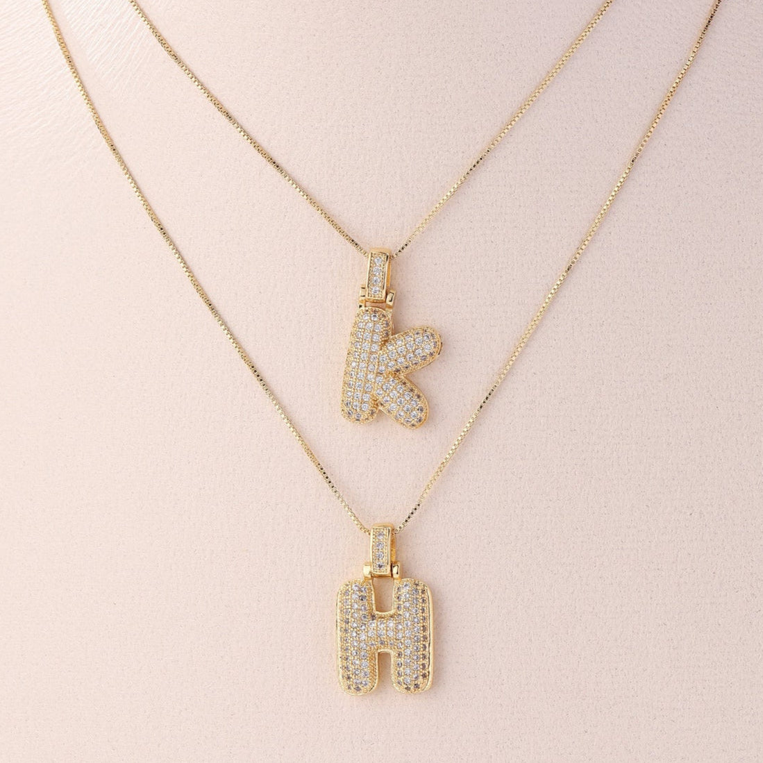 Collier Lettre Initiale – Pavé de Diamants