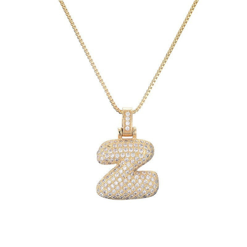 Collier Lettre Initiale – Pavé de Diamants