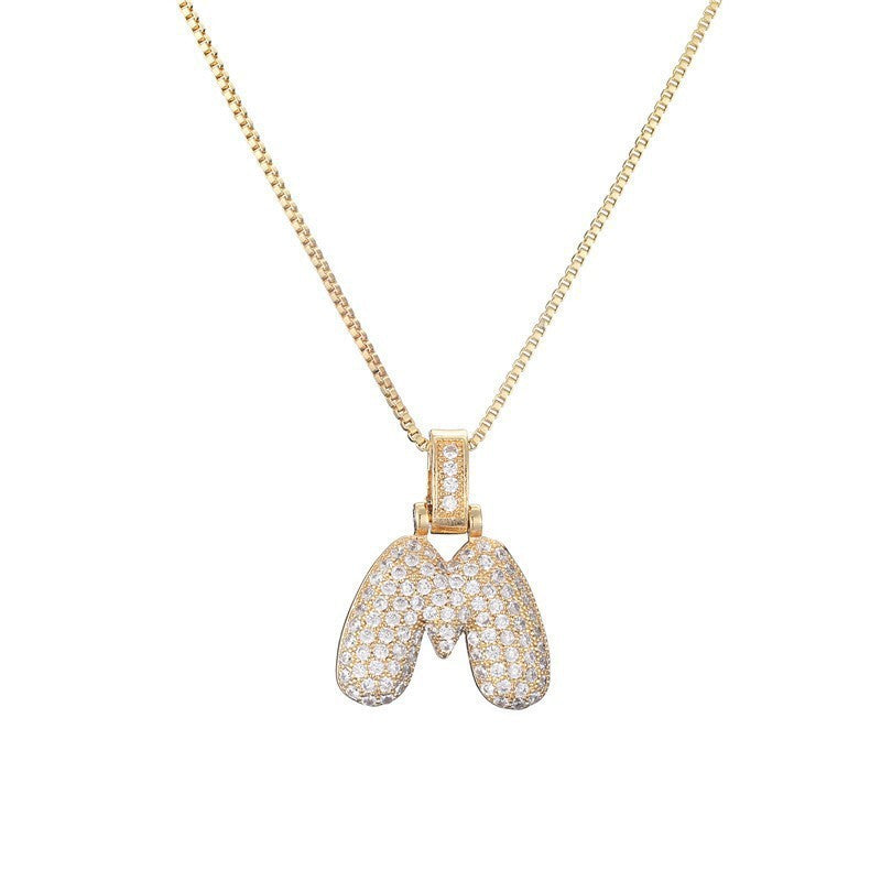 Collier Lettre Initiale – Pavé de Diamants
