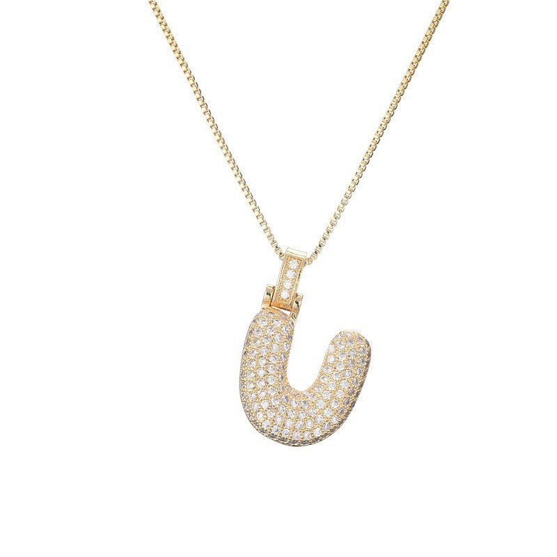 Collier Lettre Initiale – Pavé de Diamants