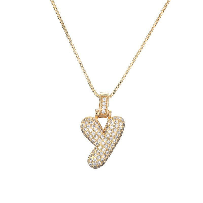 Collier Lettre Initiale – Pavé de Diamants