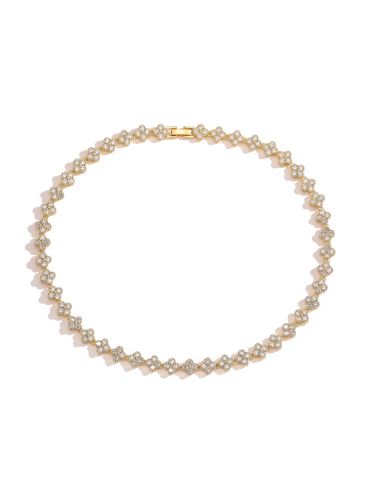Gargantilla de trébol de cristal - Collar