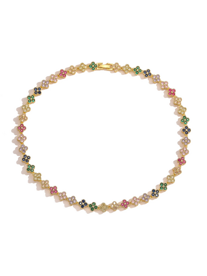 Gargantilla de trébol de cristal - Collar