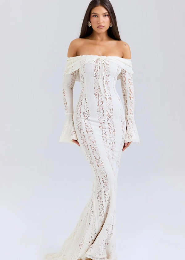 Vestido Elena - Vestido bordado y totalmente forrado