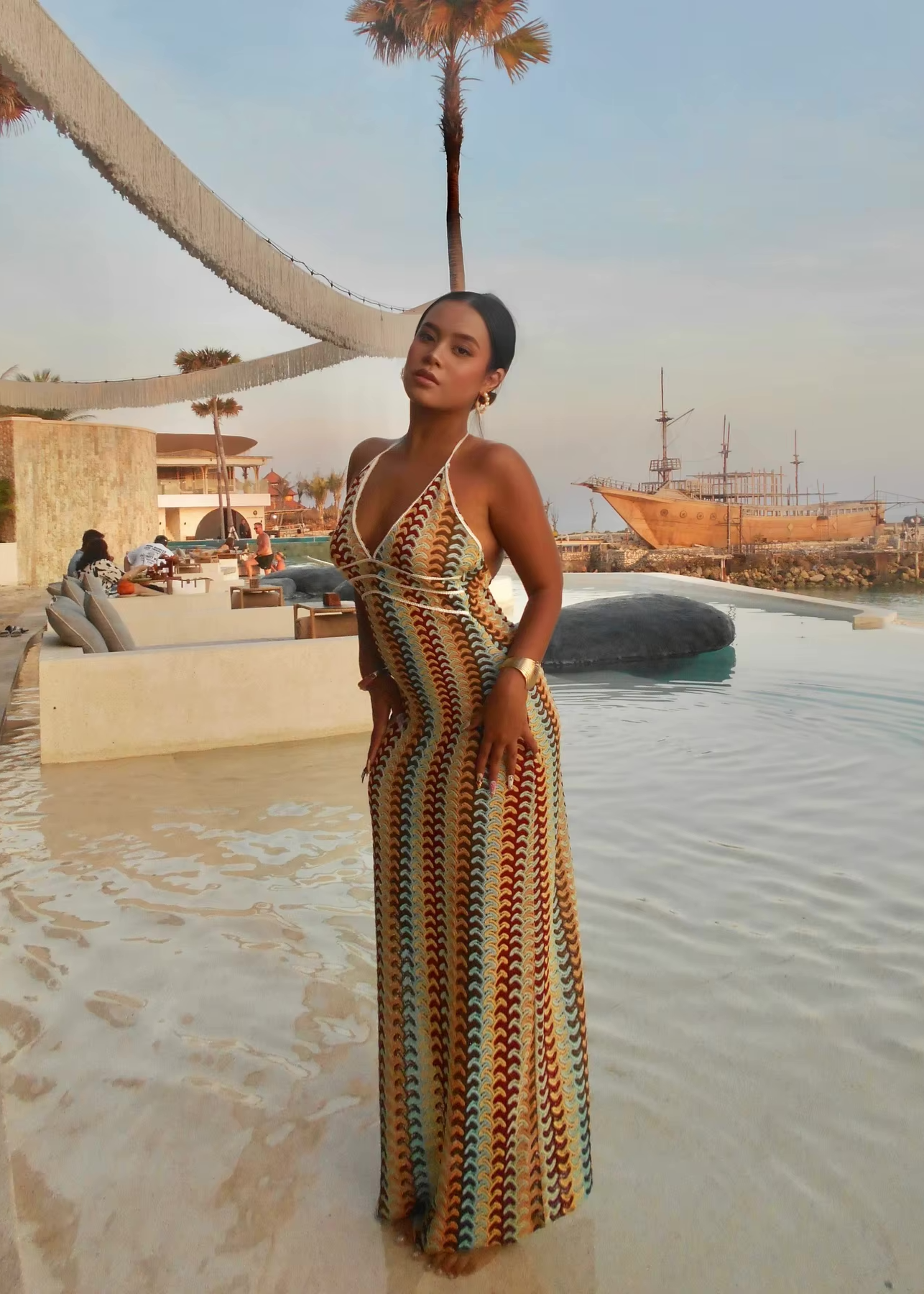 Alba Dress - Long crochet dress