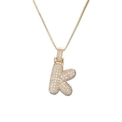 Collier Lettre Initiale – Pavé de Diamants