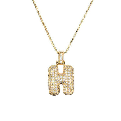 Collier Lettre Initiale – Pavé de Diamants