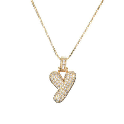 Collier Lettre Initiale – Pavé de Diamants