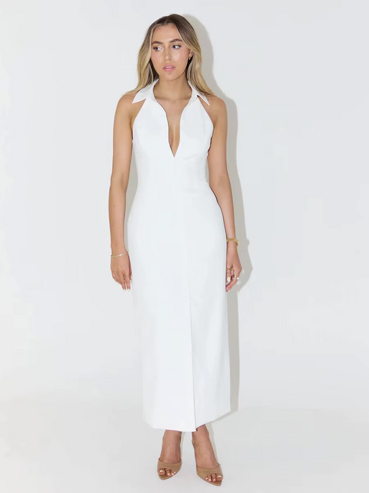 Abito Monica - Abito lungo con collo blazer